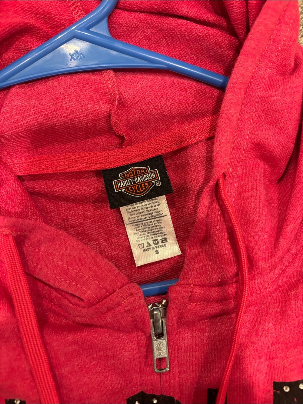 Harley-Davidson Hot Pink Full-Zip Hoodie - Picture 3 of 4